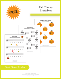 Learning notes | Free Printables | Teaching Aids | Fall Theory Printables