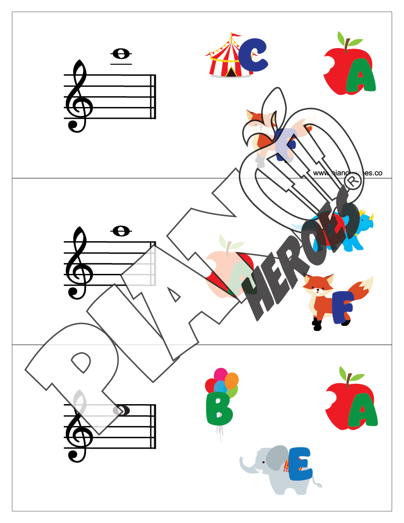 Note Matching Treble Clef Cards