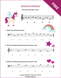 Rainbow Intervals - Practice Worksheet 3