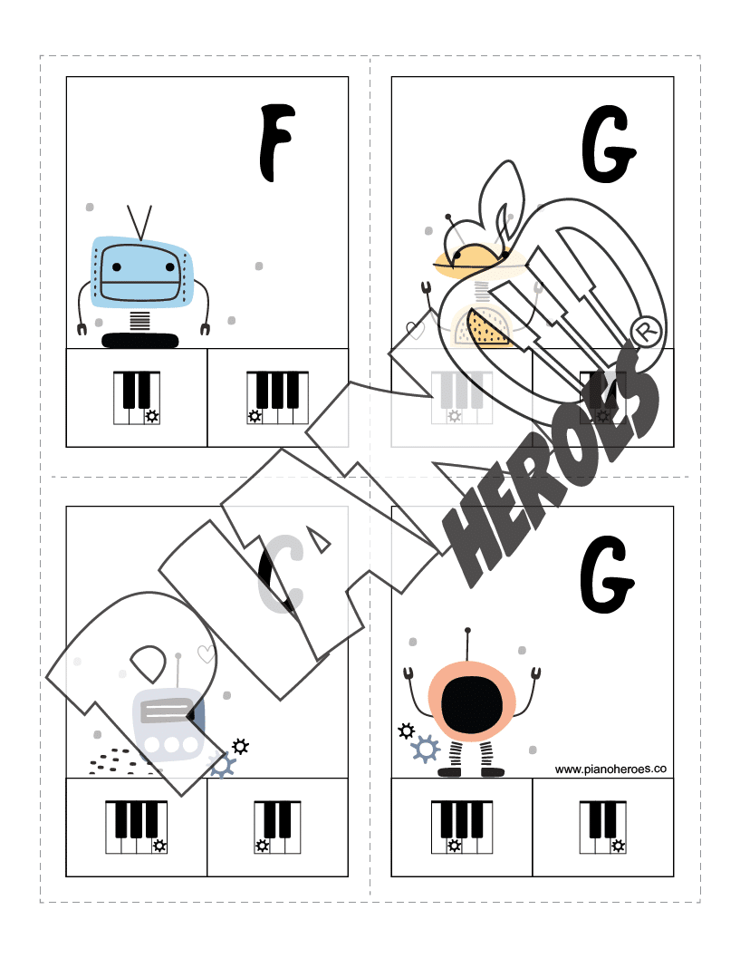 Robot Keys Clip Cards