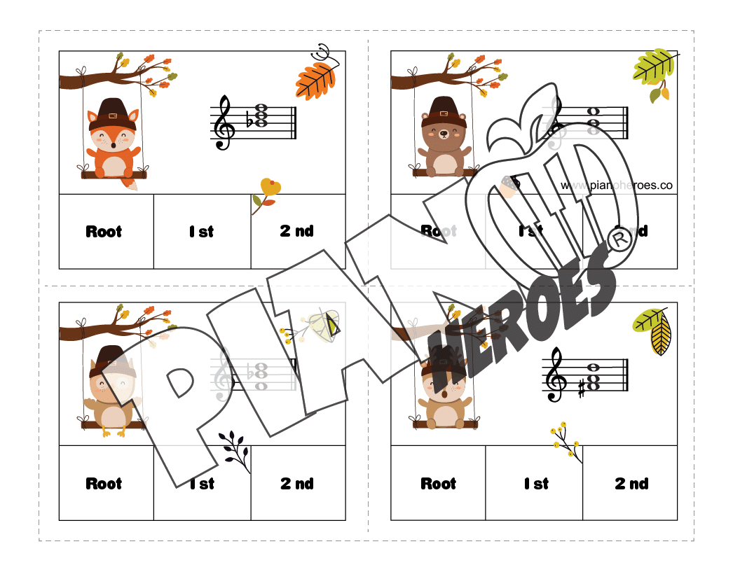 Autumn Thanks Chord Clip Cards