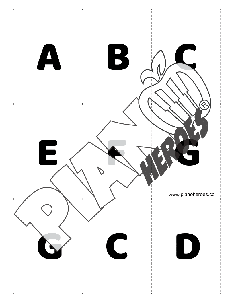 Bass Clef Note Flashcards