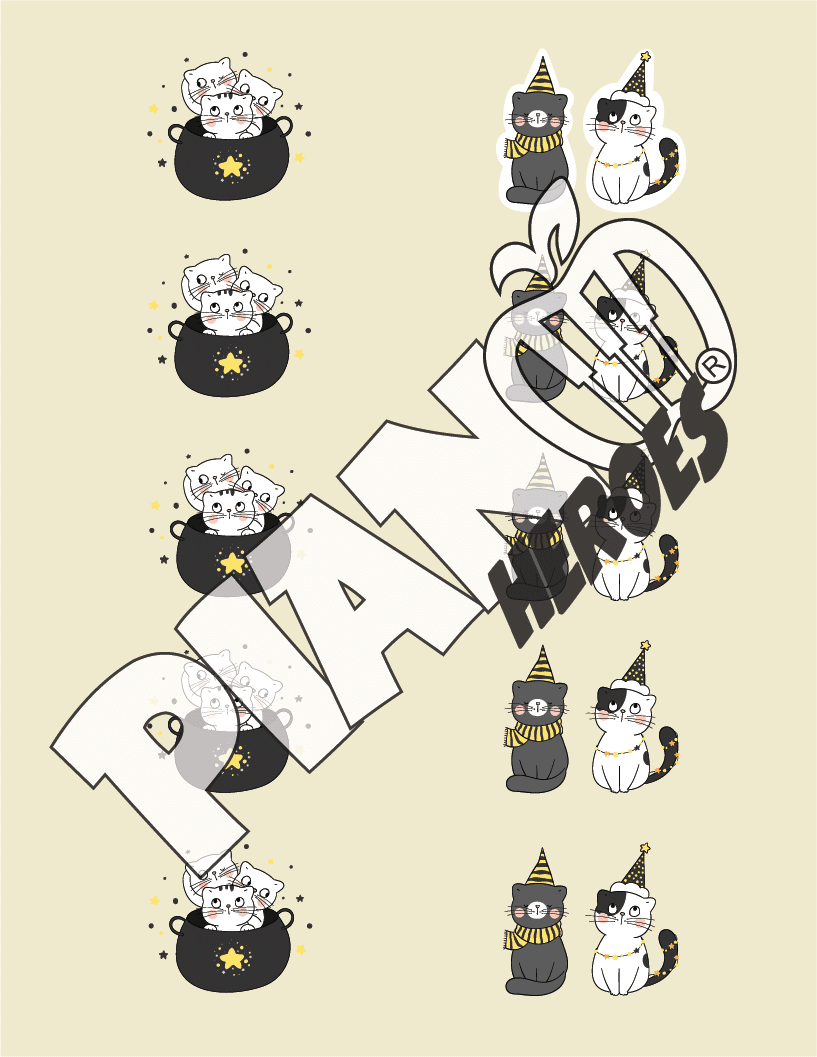 Halloween Kittens Chromatic and Diatonic Half Steps