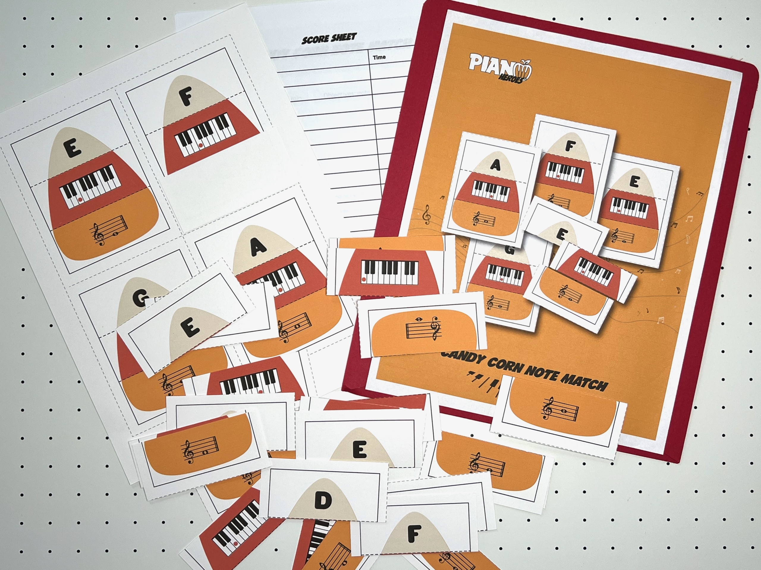 Halloween Fun Piano Lesson: The Candy Corn Note Match main
